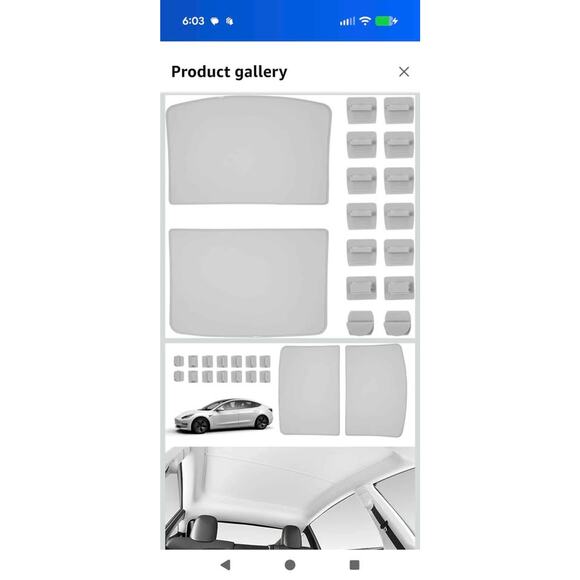 *New* Tesla Model Y Roof Sunshades - Picture 3 of 8